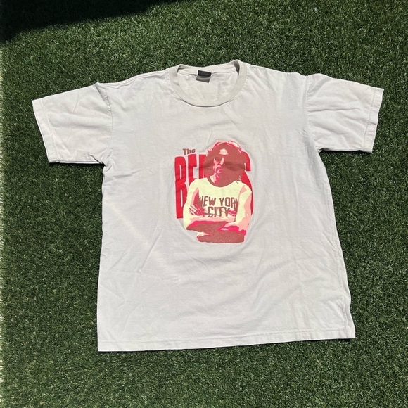 American Vintage Other - VTG 00’s John Lennon Beatles Tan Shirt